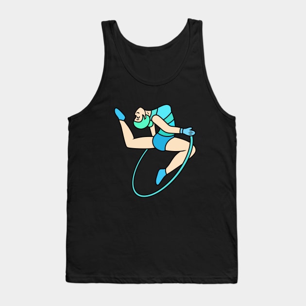 Gymnastic girl with rope Tank Top by Andrew Hau